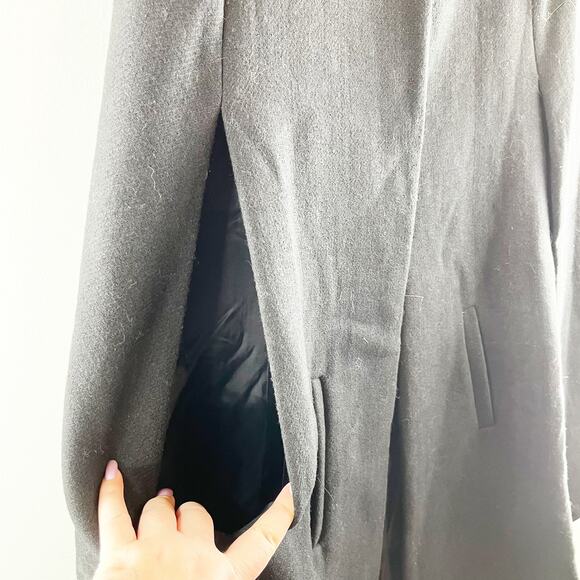 Mark & Graham Stella Wool Blend Cape Jacket Black Small - Picture 8 of 11